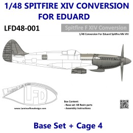 1/48 Spitfire F/FR XIV Conversion Base Set + Cage4 | Laminar Flow Design