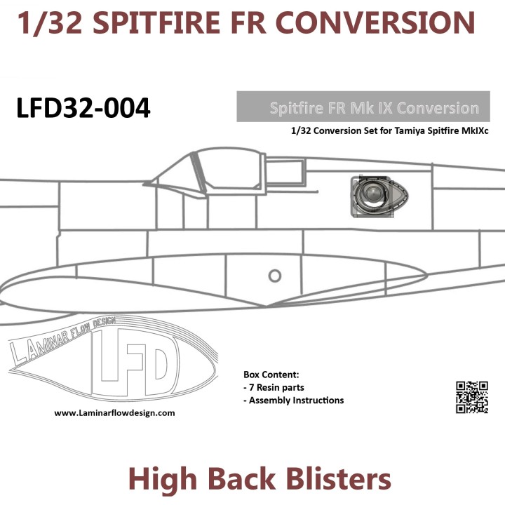 1/32 Spitfire FR Mk.IXc Reconnaissance Detail Set | Laminar Flow Design
