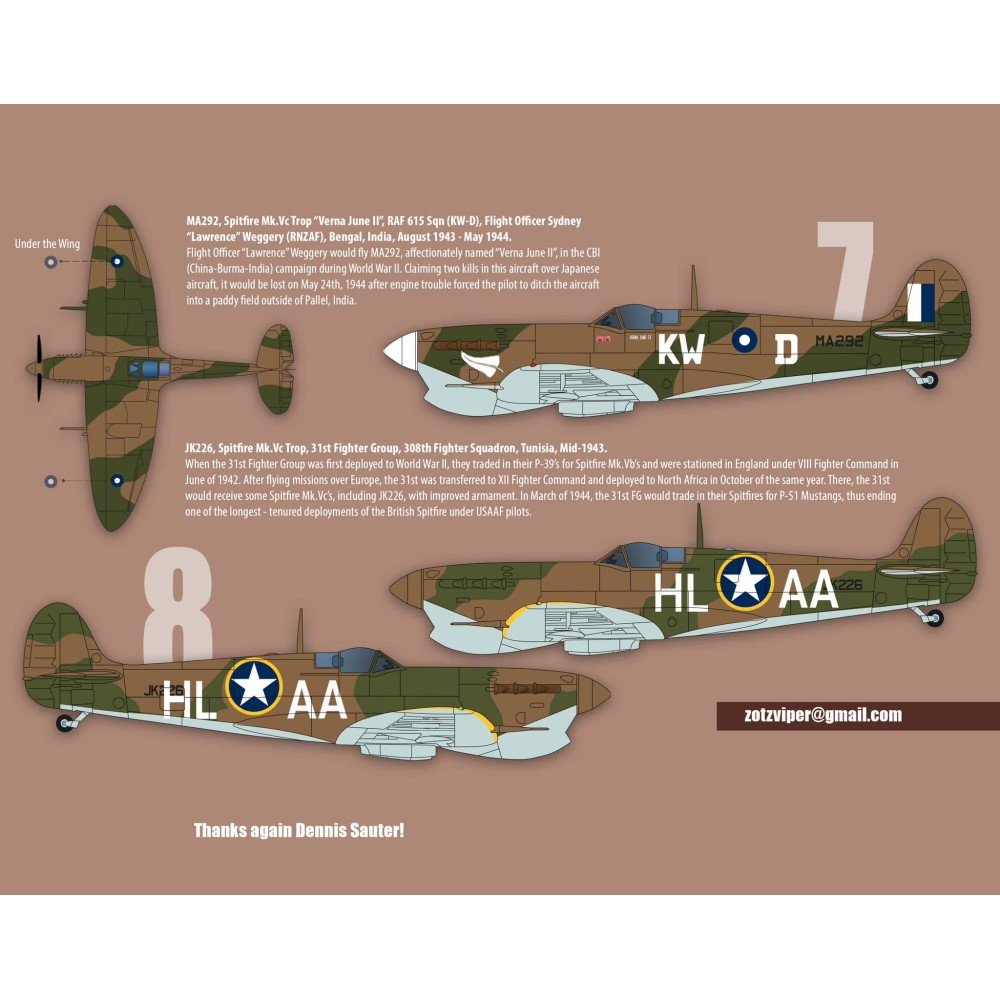 Zotz Decals : Spitfire Mk.Vc "Low Altitude Hunters"