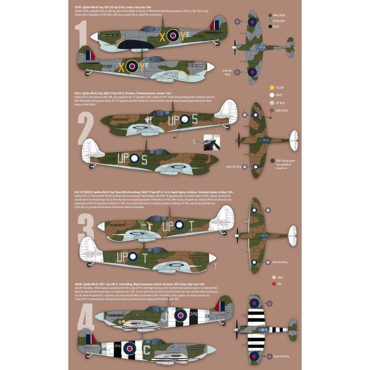 1/32 Spitfire MkVc "Low Altitude Hunters" Decal Sheet | Zotz Decals