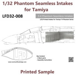 1/32 F-4 Phantom Seamless Intake Detail Set | Laminar Flow Design